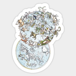 Star Constellations - Northern & Southern Hemispheres Sticker